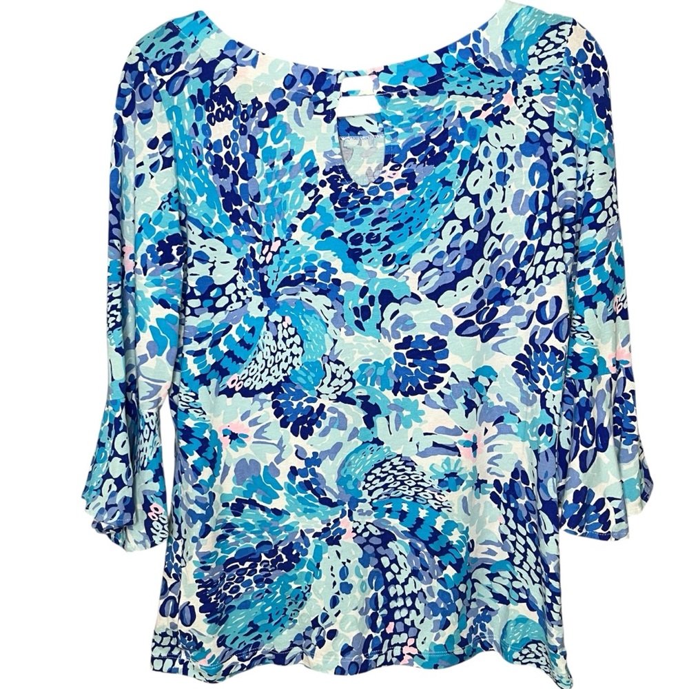 Lilly Pulitzer‎ Fontaine Top Pullover Bell Sleeve – Size Small - Picture 3 of 5